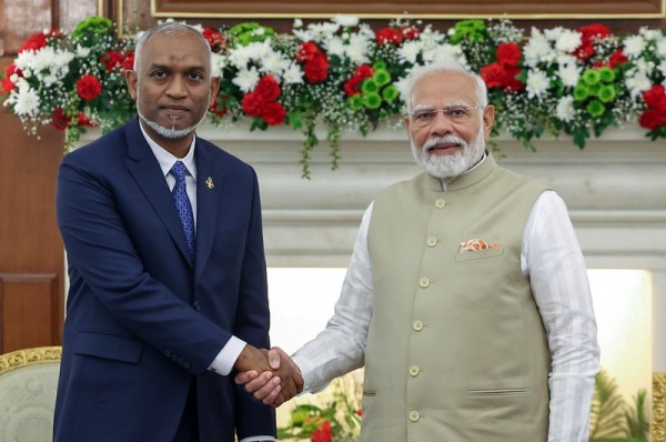 Prime Minister Shri Narendra Modi met with H.E. Dr. Mohamed Muizzu, President of Maldives at Hyderabad House