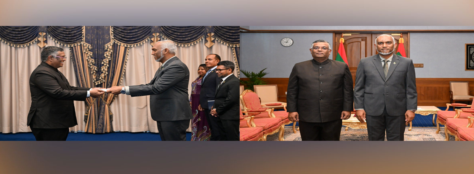 High Commissioner G. Balasubramanian presented his credentials to President of Maldives, H.E. Dr. Mohamed Muizzu and discussed further strengthening of the bilateral ties between India and Maldives being Natural Partners